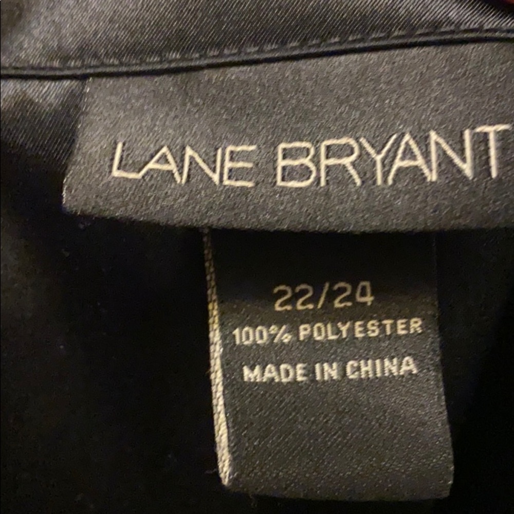 Shiny Black Blouse by Lane Bryant